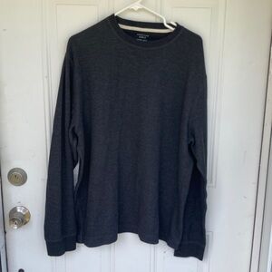 American Eagle Outfitters Men's Charcoal Crewneck Long Sleeve Shirt